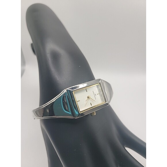 Vintage Anne Klein Silver Tone Rectangle Bracelet Watch Quartz main image 5